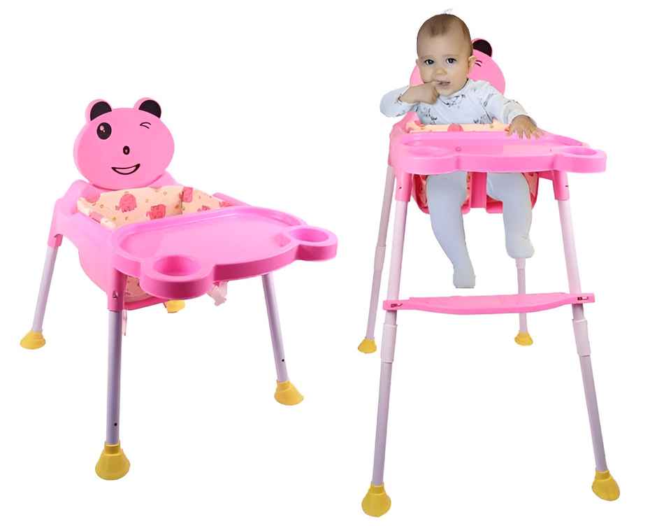 Toyshine 3-in-1 Portable Foldable Multifunctional Convertible Infant Baby Feeding Chair | Pink