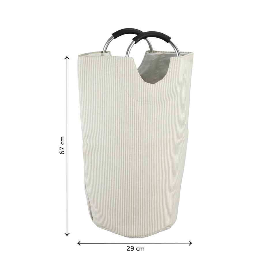 Kolorr 55L Laundry Bag For Clothes/Small Cloth Hamper Basket Foldable Beige