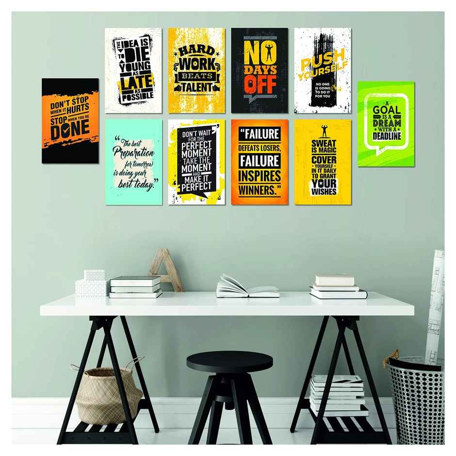 Paper Plane Design Wall Posters For Office Decor | Set of 10 | Size | 12 Inch x 18 Inch | D43