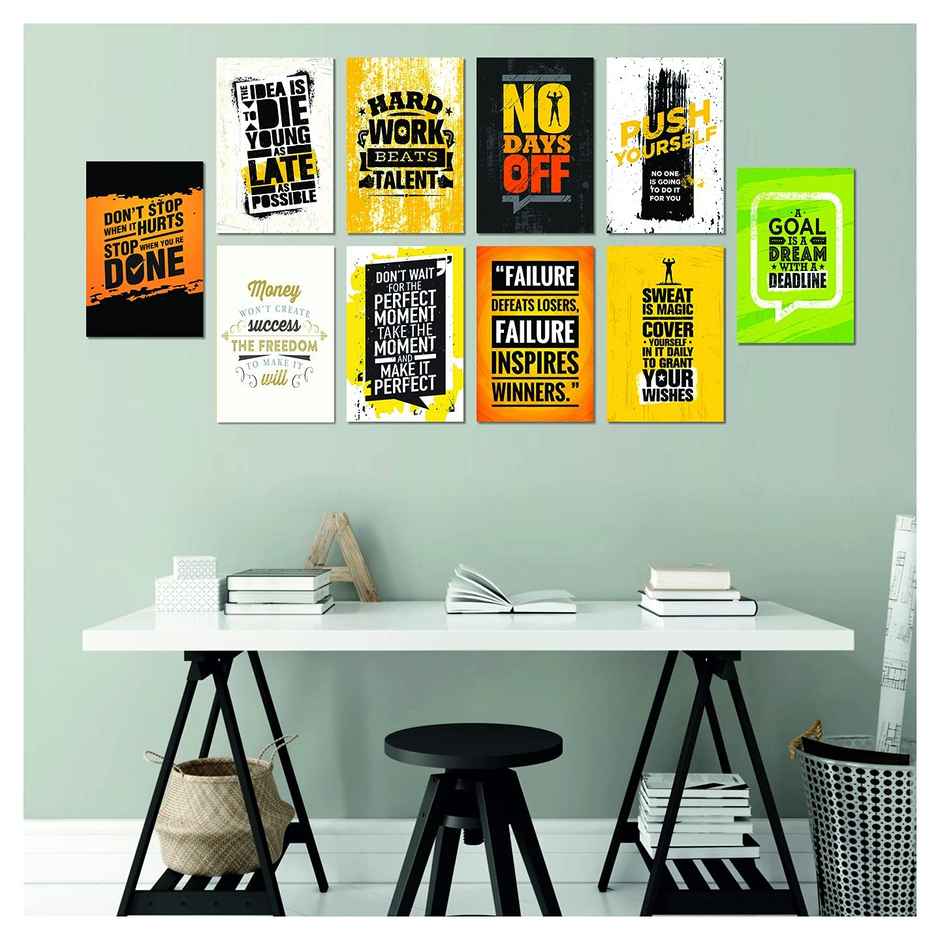 Paper Plane Design Wall Posters For Office Decor | Set of 10 | Size | 12 Inch x 18 Inch | D51