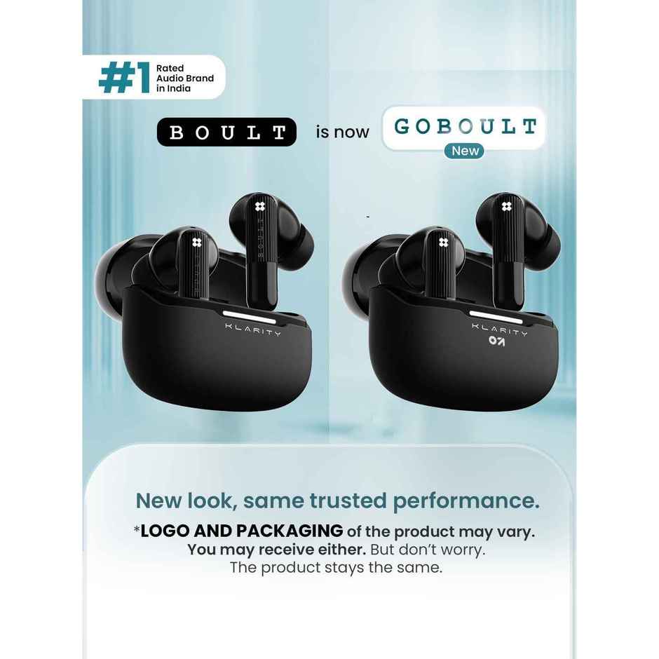 GOBOULT Klarity 3|Anc 50Db Hybrid Anc| 6 Mics|50Hrs|In The Ear|Obsidian Black