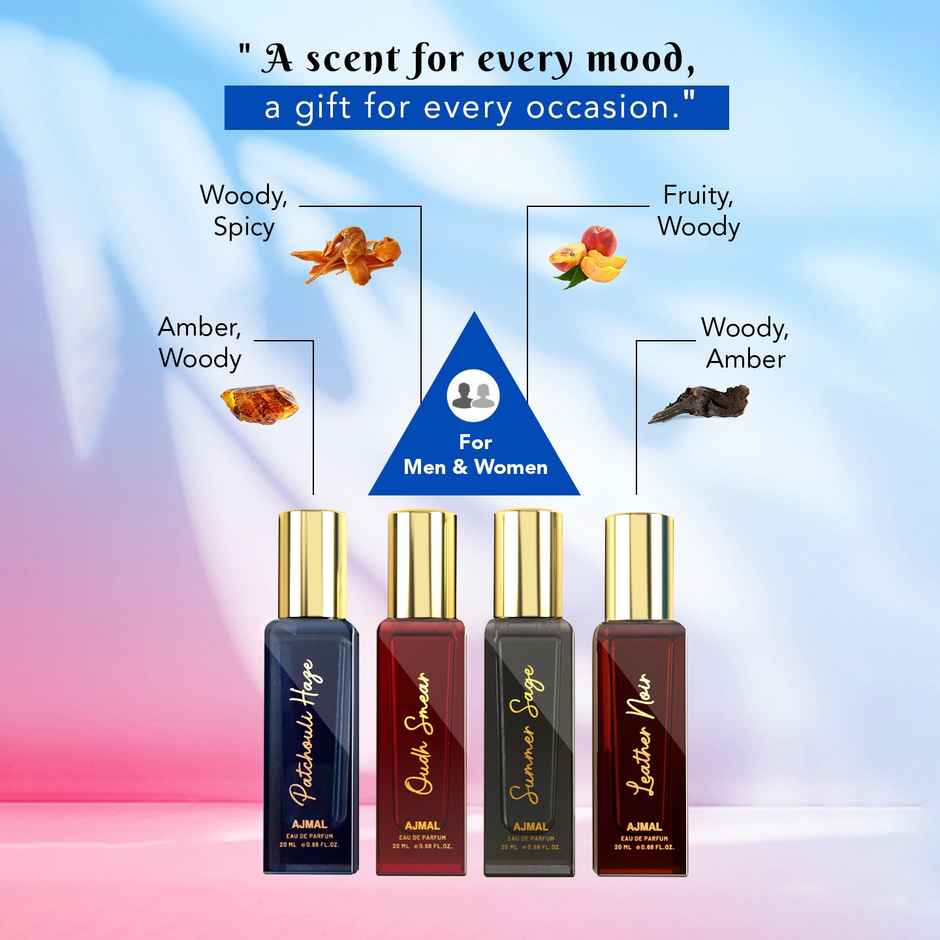 Ajmal Luxury Unisex Eau De Parfum Gift Set | 4 x 20 ml
