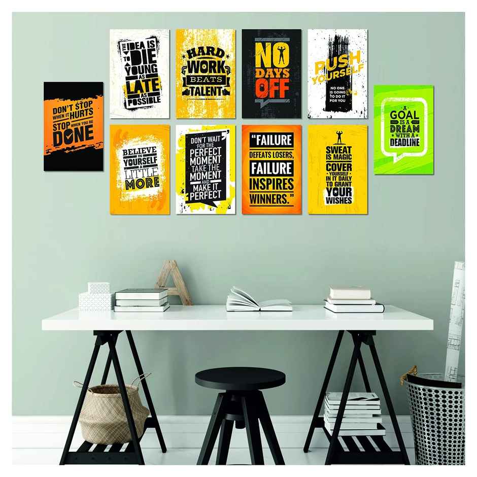 Paper Plane Design Wall Posters For Office Decor | Set of 10 | Size | 12 Inch x 18 Inch | D42