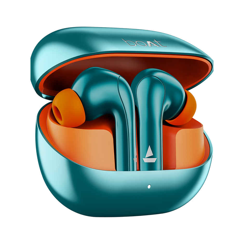 boAt Airdopes 155 TWS Earbuds with 40 hrs Playtime,In-Ear Detection,Quad Mics ENx Tech,ASAP Charge Bluetooth - Active Teal