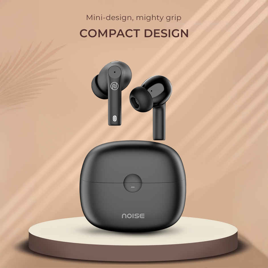 Noise Buds Nero TWS Earbuds with Rubberised Finish, Quad Mic ENC & 45H Playtime - Charcoal Black
