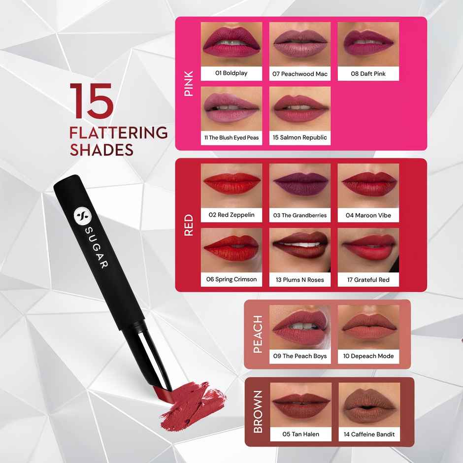 SUGAR Cosmetics Matte Attack Transferproof Lipstick | 03 The Grandberries | Dark Berry