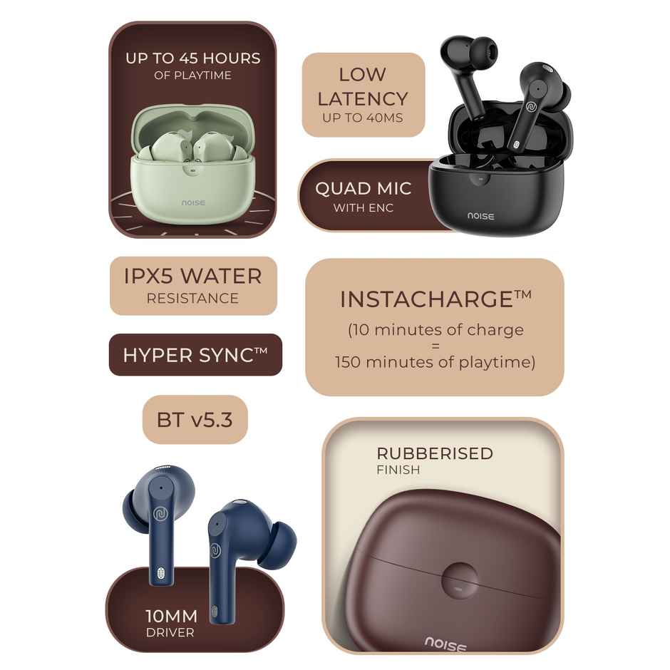 Noise Buds Nero Truly Wireless Bluetooth Earbuds - Snow White