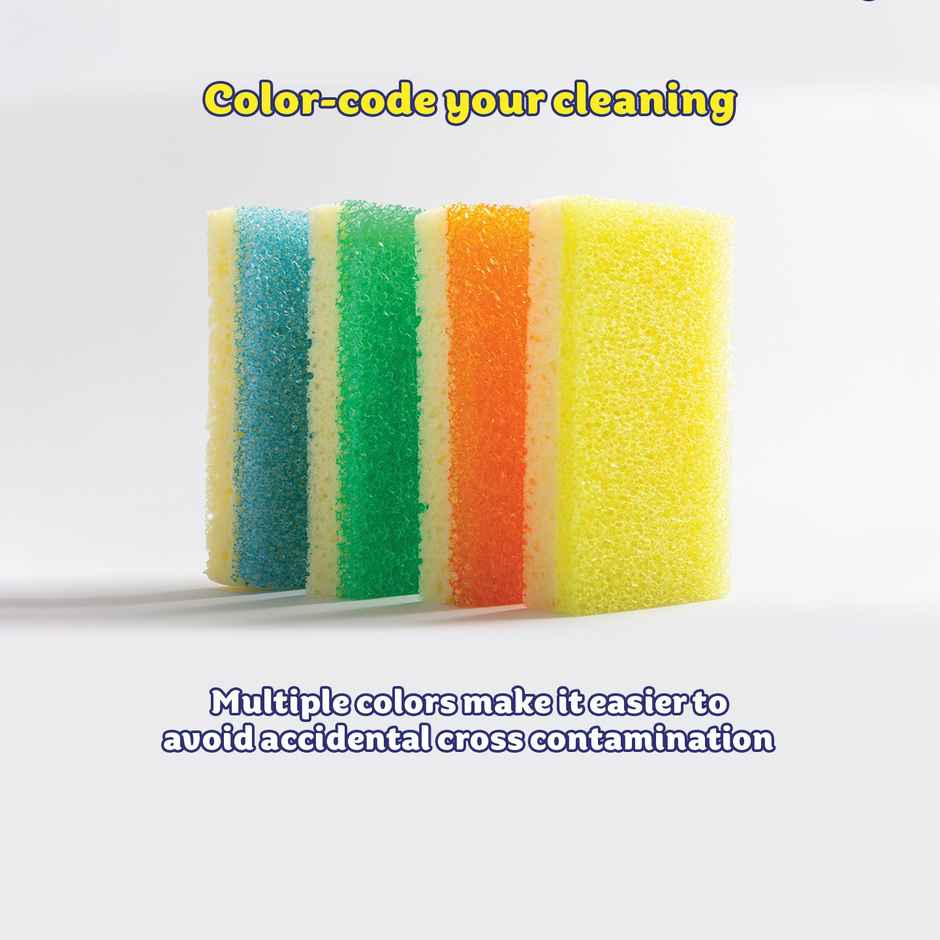 Cif Sponge Daddy Dual-Sided Multipurpose Cleaning Sponge & Scrub Pad | Pack of 2