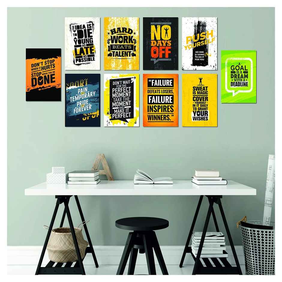Paper Plane Design Wall Posters For Office Decor | Set of 10 | Size | 12 Inch x 18 Inch | D45