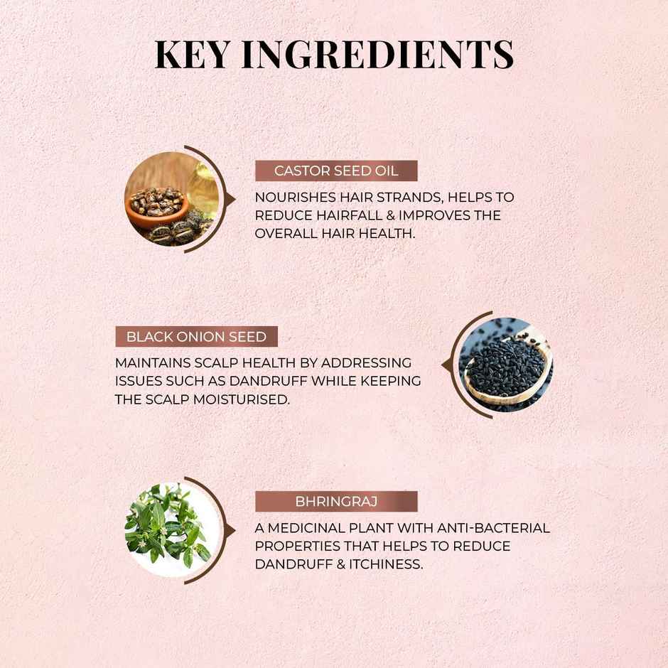 Just Herbs Hair Fall Control Conditioner Onion Black Seed Oil & Bhringraj For Men & Women