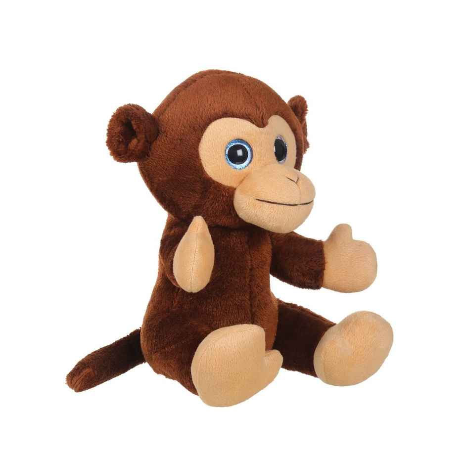Mirada Glitter Eye Dark Brown Monkey Plush Toy - 25cm