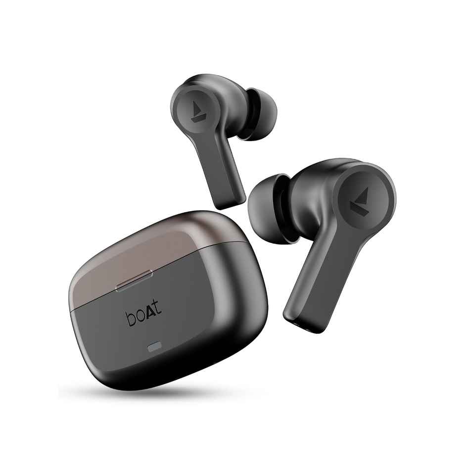 boAt Airdopes Flex 454 ANC TWS Earbuds with mic, 60HRS Battery, ANC(32dB), App Support, 4Mics ENx, Fast Charge, Dual Pairing, IPX5, v5.2 Bluetooth Earbuds - Gunmetal Black