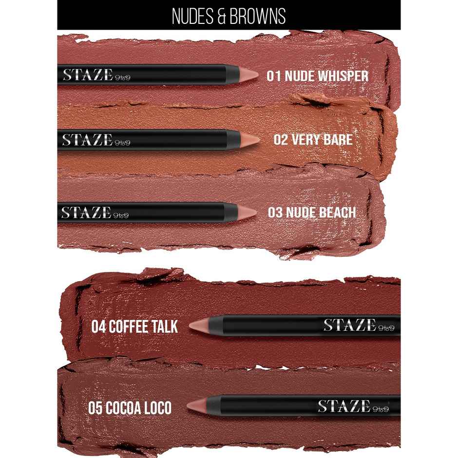 Staze Non-Drying & Smudgeproof Matte Lip Crayon |04 Coffee Talk
