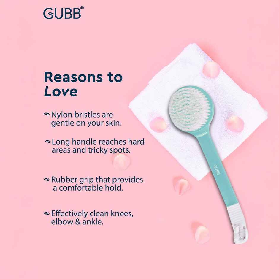 Gubb Soft Bristle Bath Brush With Long Handle | Plastic | Assorted