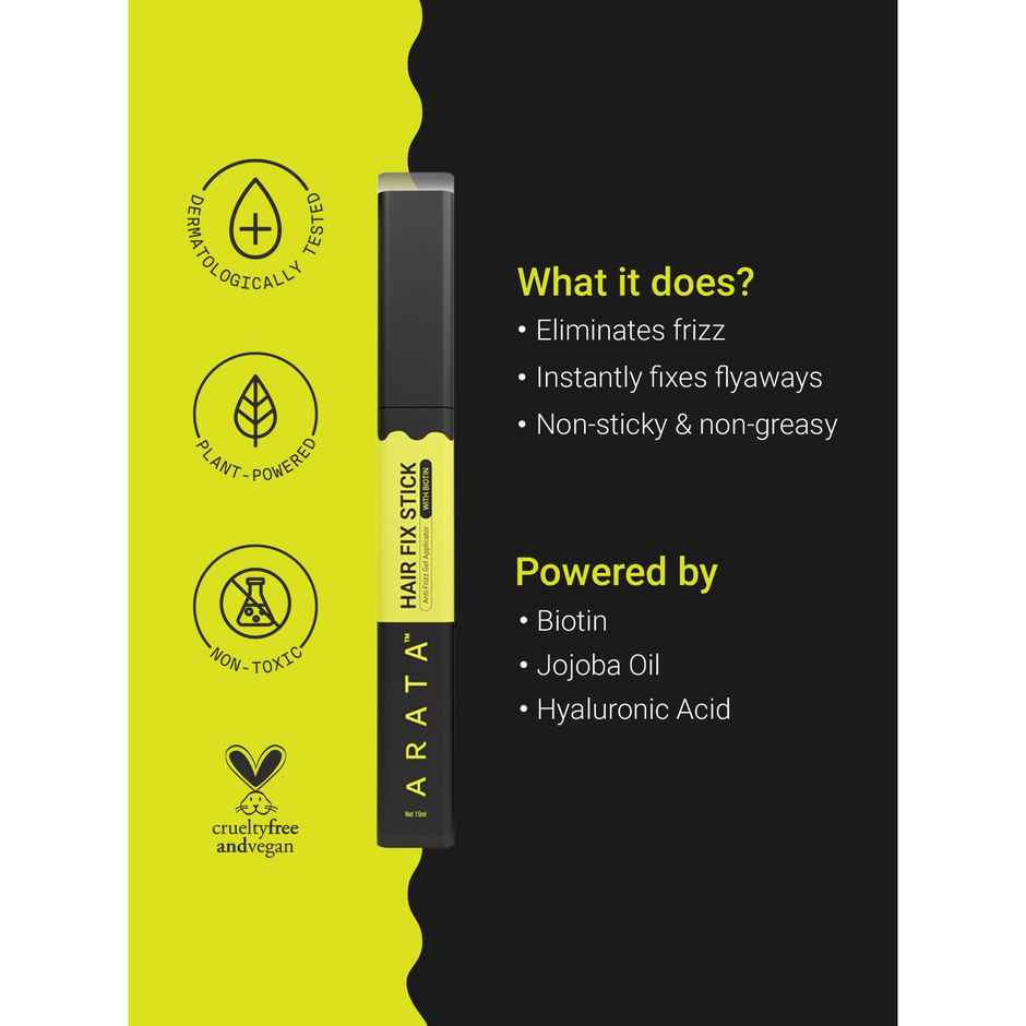 Arata Sleek Hair Styling Stick with Hyaluronic Acid for Frizz & Flyaways