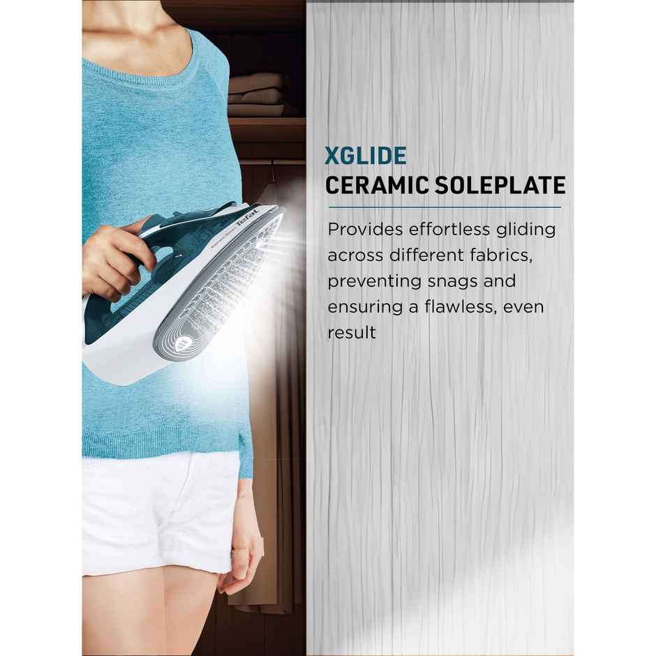 Tefal Express Steam Iron 2400 W, X-Glide Ceramic Soleplate, 40g/min Steam, Wrinkle Remover