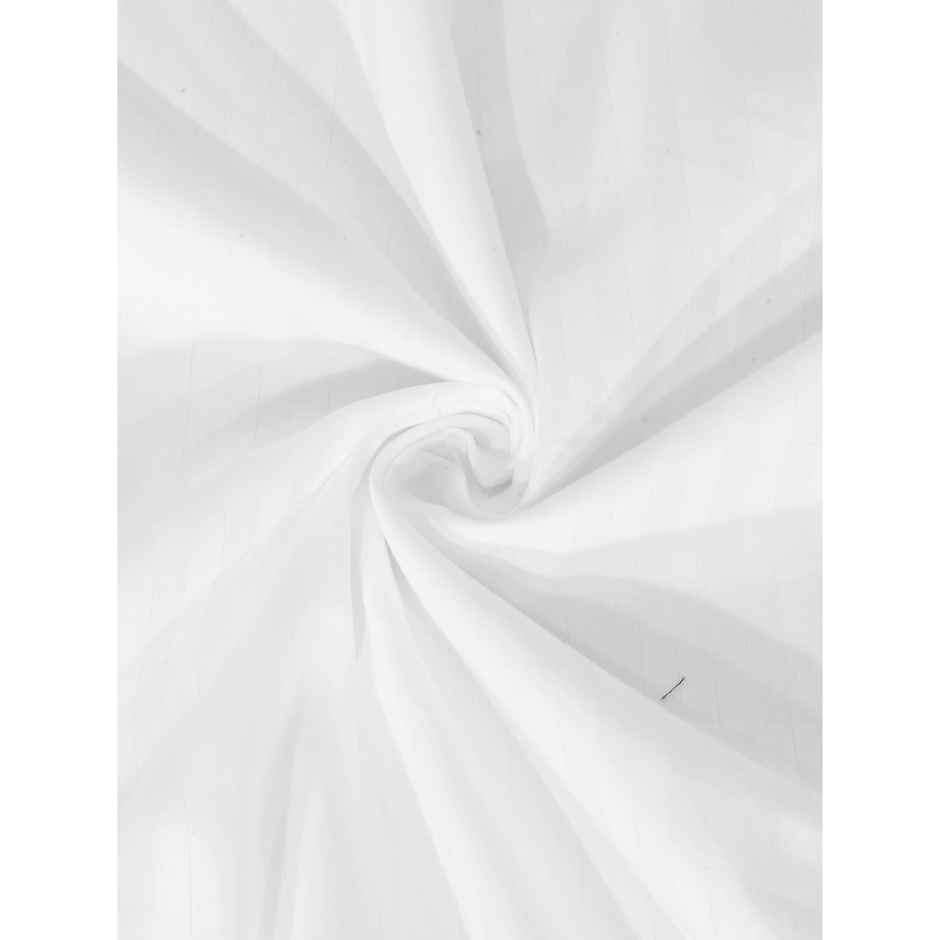 Hosta Homes King Size Satin Cotton Striped 300 Tc Bed Sheet, 2 Pillow Covers | White | 108 x 108 in