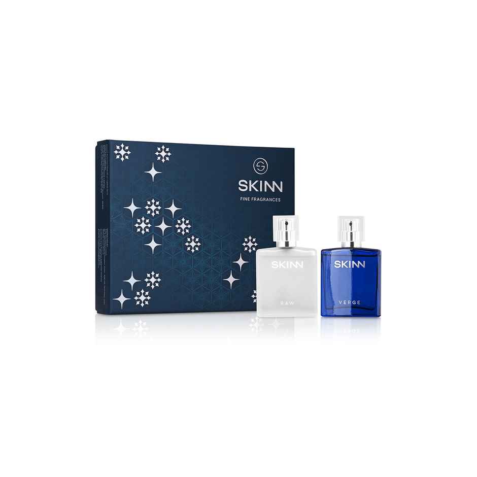Skinn By Titan Raw And Verge Nos Perfumes For Men Edp | Fresh Long-Lasting Dual Fragrance
