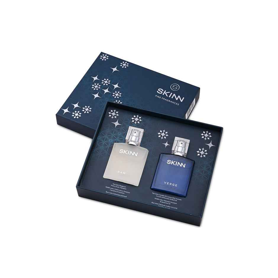 Skinn By Titan Raw And Verge Nos Perfumes For Men Edp | Fresh Long-Lasting Dual Fragrance