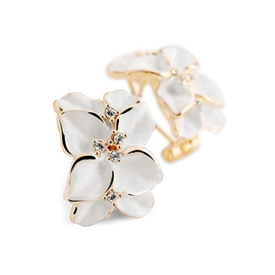 Youbella Earrings For Women Traditional Earrings Tops For Girls And Women (White)(Ybear - 31961)