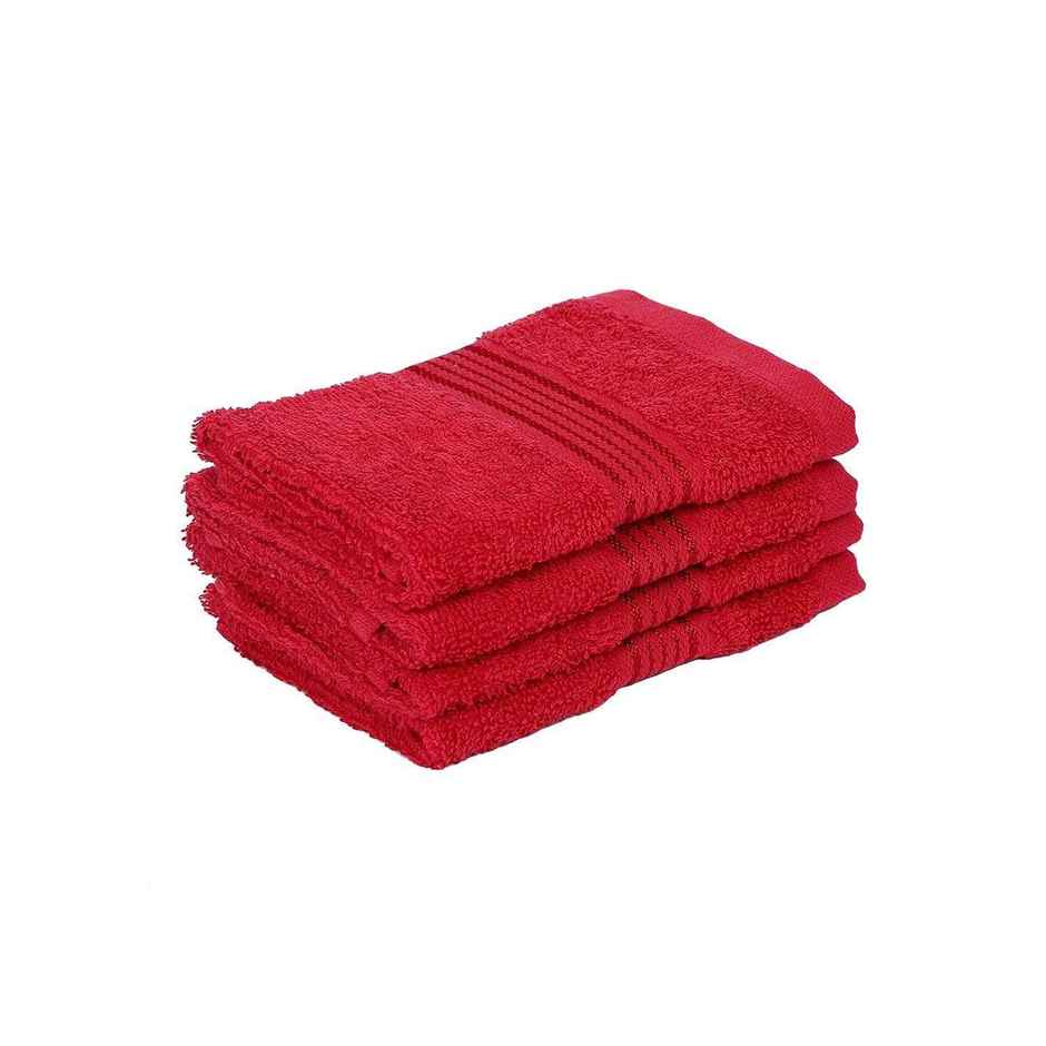 Kopa Quick Dry Pure Cotton Soft Terry Towel -2Pc Bath, 2Pc Hand, 4Pc FaceD'Ross | Pack of 8 | Red