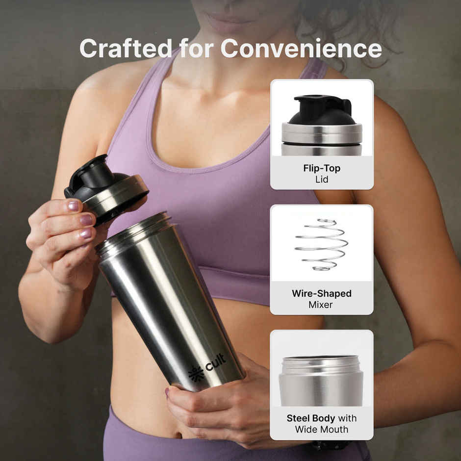 Cultfit Steel Shaker | Silver