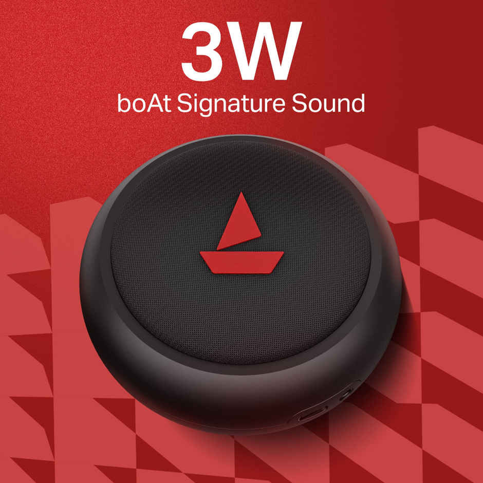 boAt Stone 108 3W boAt Signature Sound | 12H Playback | IPX4 | TWS for 2X Power | Raging Black