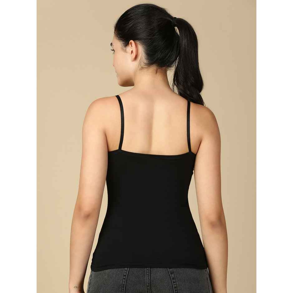Lux Cozi Women s Premium Ultra Soft Cotton Camisole Black and White | Size-M