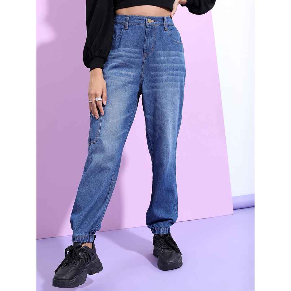 Ketch Women High Rise Jogger Jeans | Blue | 30