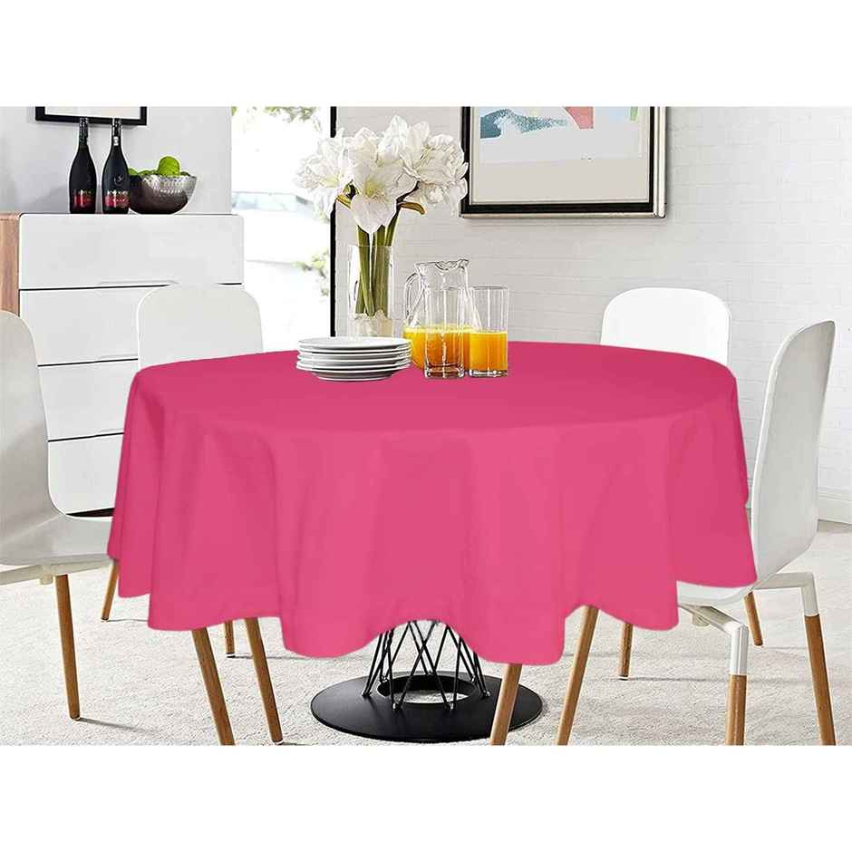 Lushomes Table Cloth - Cotton Pink | 40 inch Round | 2 Seater Round/Oval