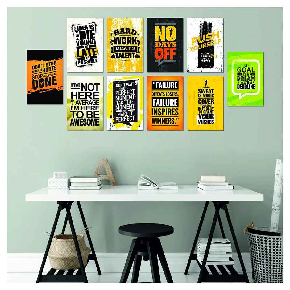 Paper Plane Design Wall Posters For Office Decor | Set of 10 | Size | 12 Inch x 18 Inch | D54