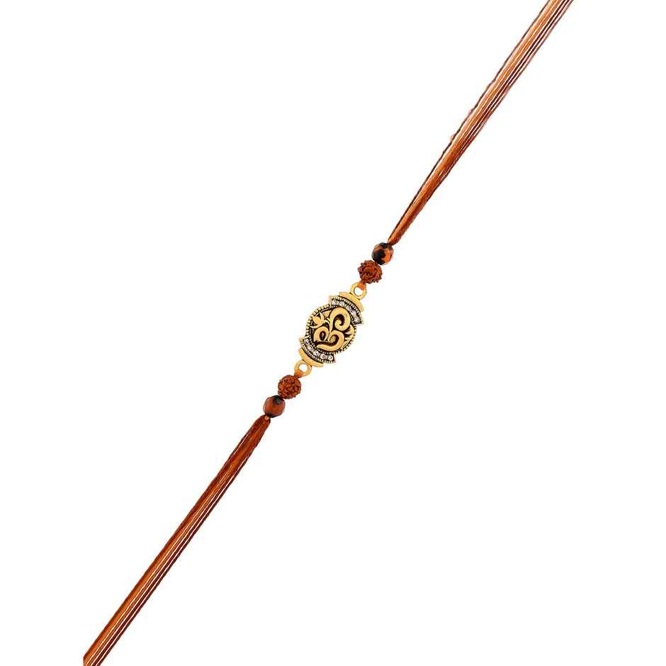 Thread Om Beaded Colourful Threads Rakhi For Brother (Voylla)