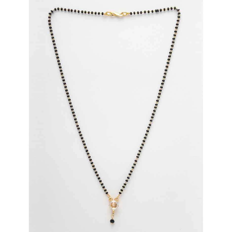 NVR Black Gold Plated Beaded Mangalsutra | NVR2141