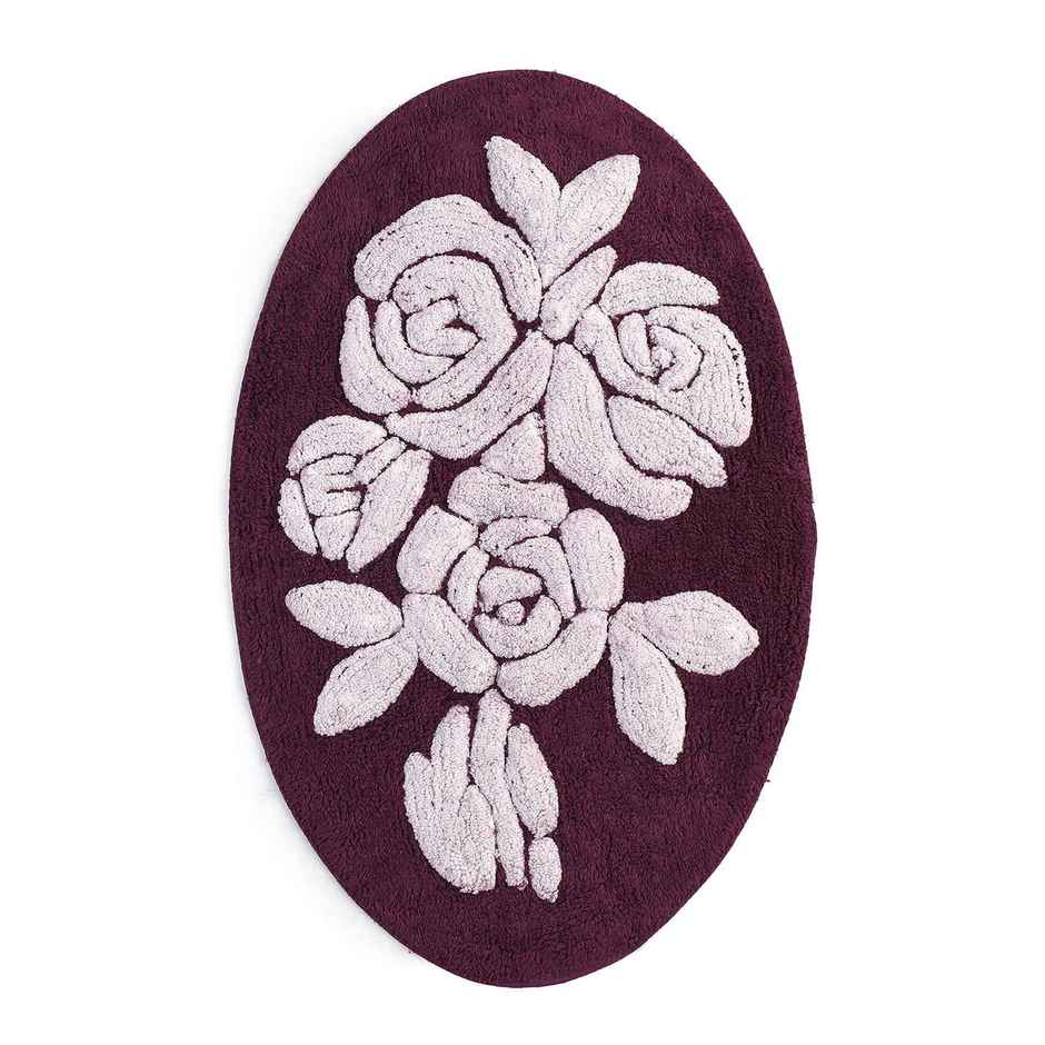 Saral Home Rosa Microfiber Anti-Slip Bath Mat | Purple - 50 x 80 cm