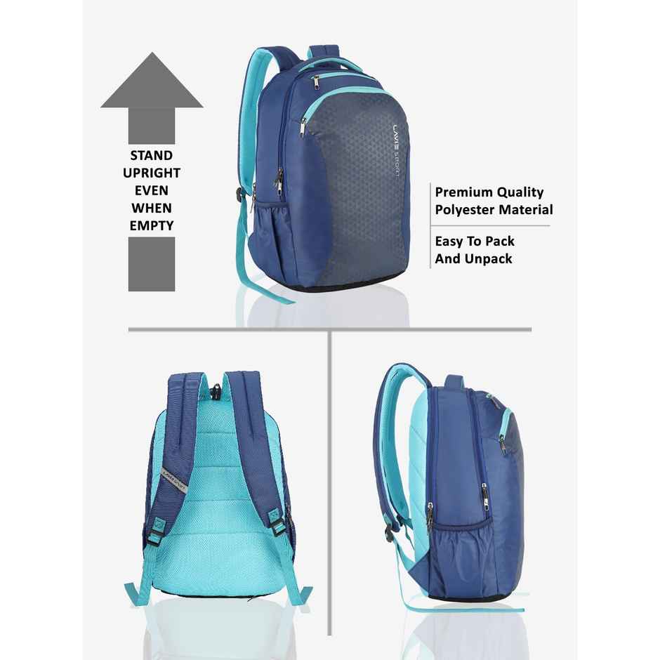 Lavie Sport Unisex Polyester 36 L Laptop Backpack | Navy - 15.6 Inches
