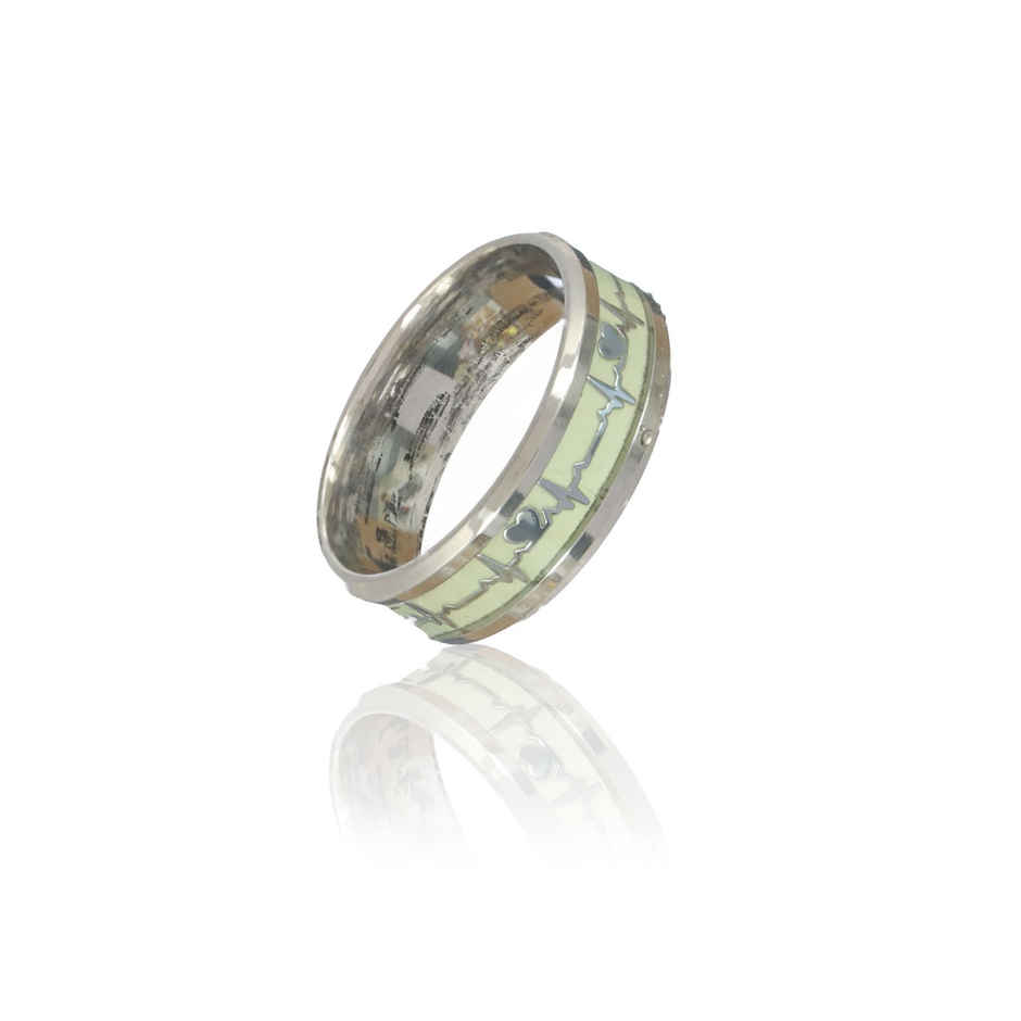 Priyaasi Bold by Priyaasi Heartbeat Silver-Plated Ring for Men