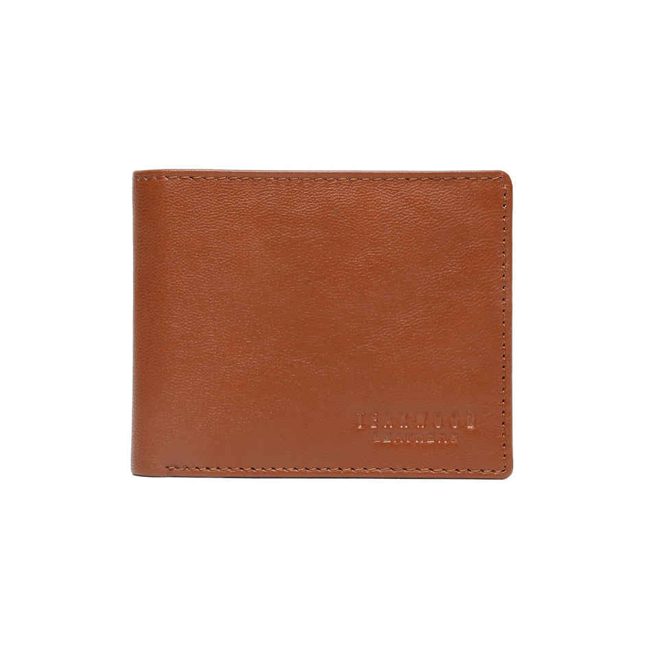 Teakwood Men's Solid Genuine Leather Wallet | Brown - One Size