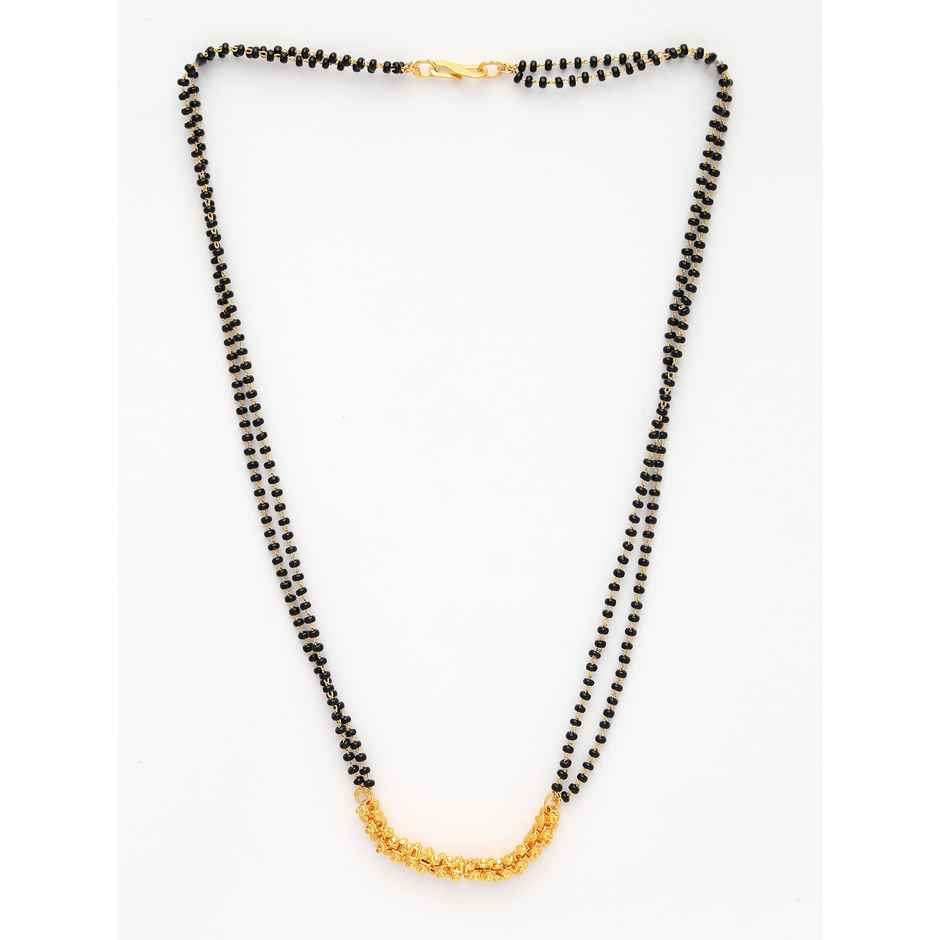 NVR Women's Gold - Plated Black Beaded Mangalsutra | NVR2724