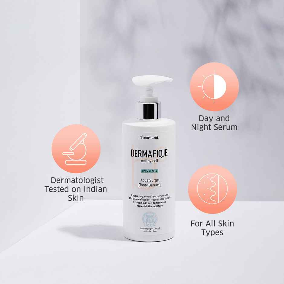Dermafique Aqua Surge Body Lotion, Lightweight & Non-sticky, No Mineral Oil