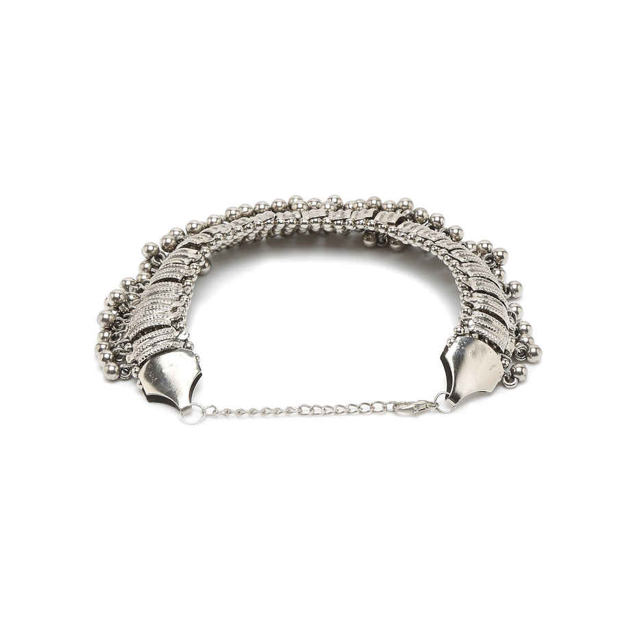 Youbella Jewellery German Tribal Stylish Handmade Anklets For Girls And Women (Silver)(Ybank - 60027)