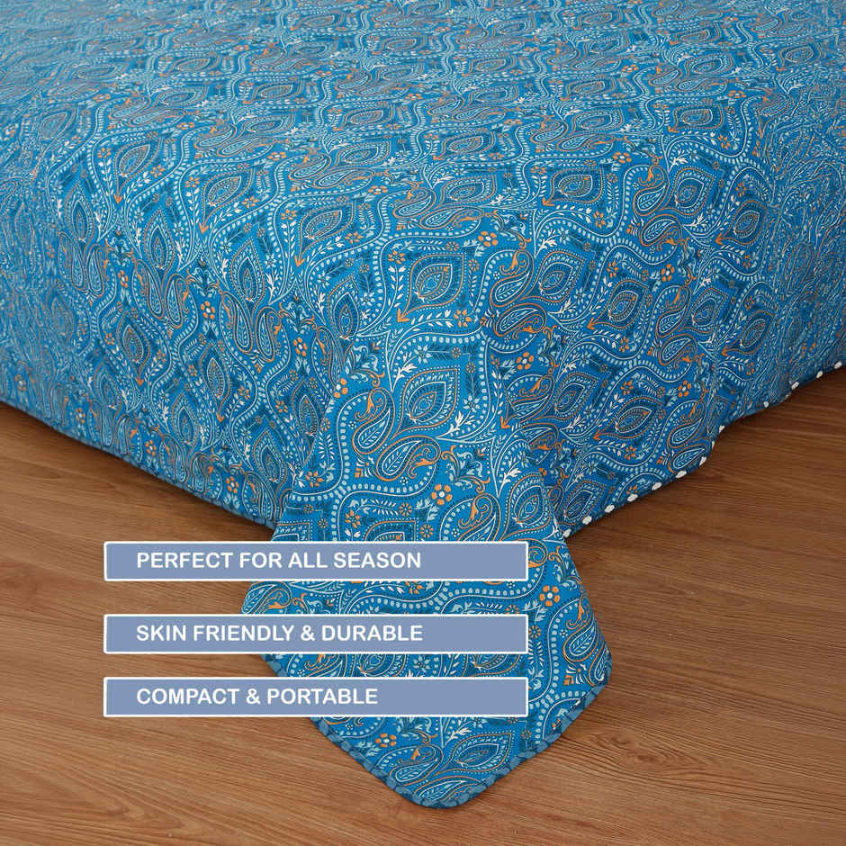 STATUS Micro Dohar Double Bed | Cultural Blue - 200 x 220 cm
