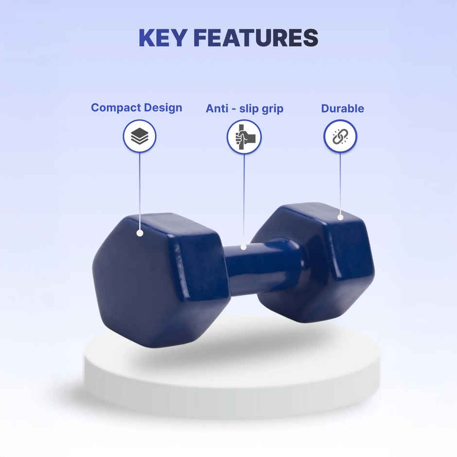 Cult Vinyl Dumbbell Set (5 kg X 2) | Blue