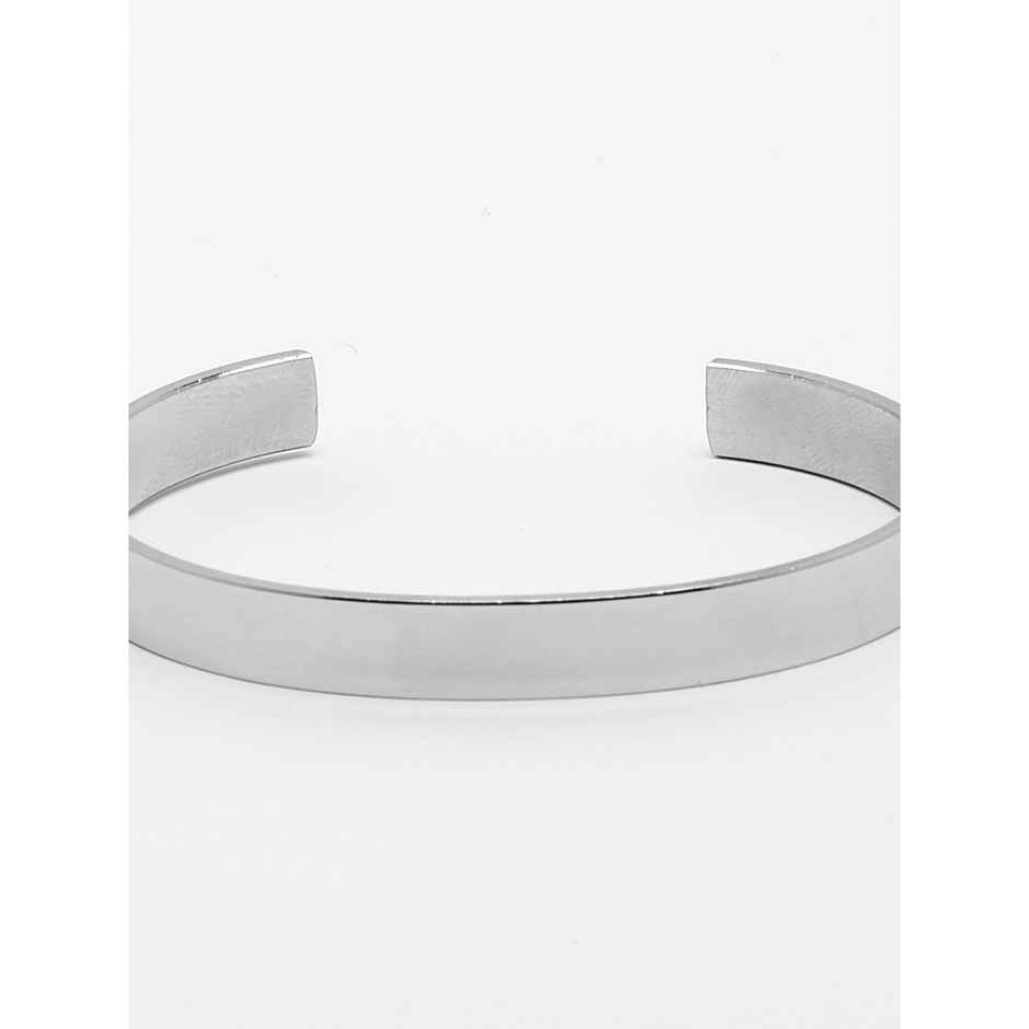 NVR Men's Silver Stainless Steel Cuff Bracelet | NVR2368