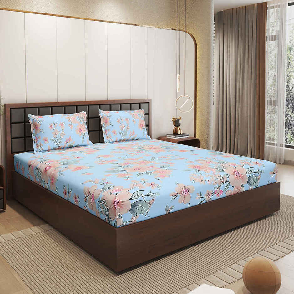 Status Imperial Corner Fitted Bedsheet | Sky Garden | 198 x 182 cm