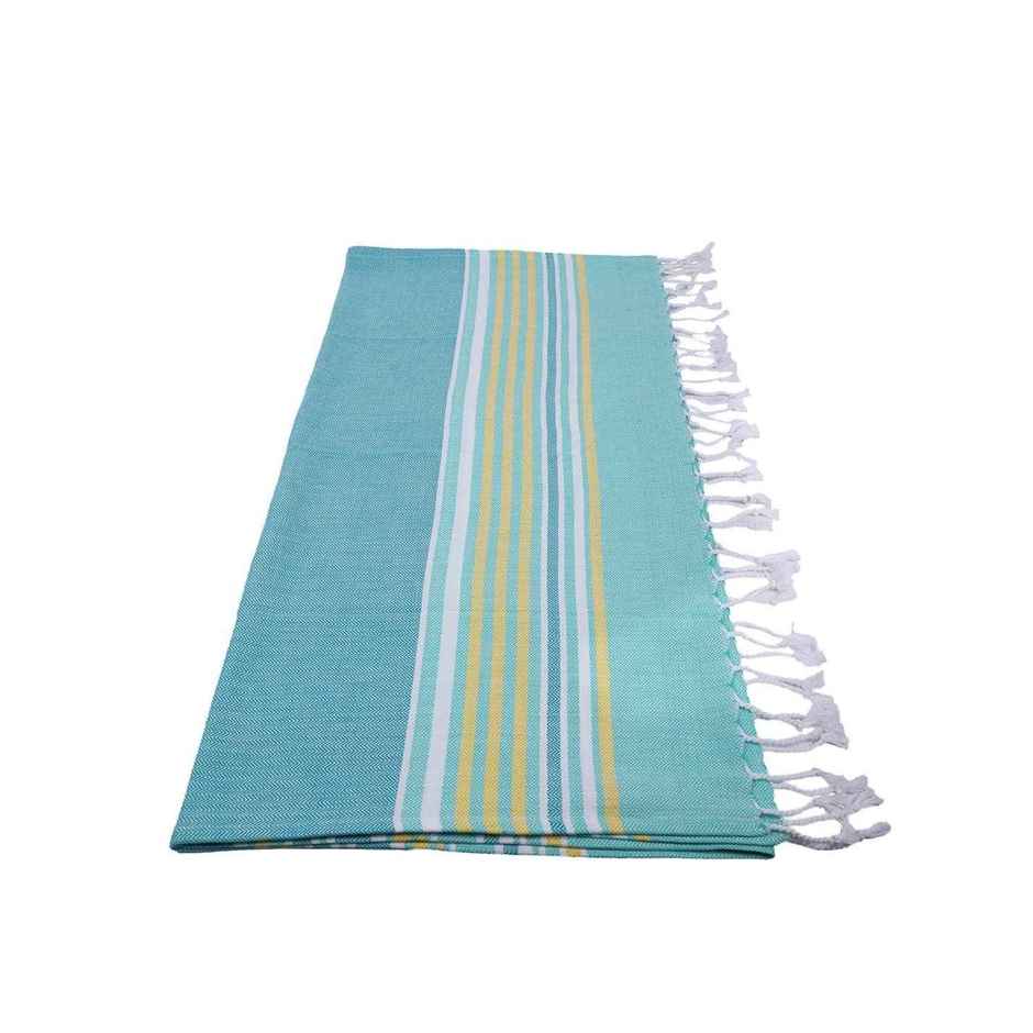 Bianca Ultra Soft Turkish Hammam Towel 100% Cotton 1pc Bath Towel | Jadore Stripe-Mint