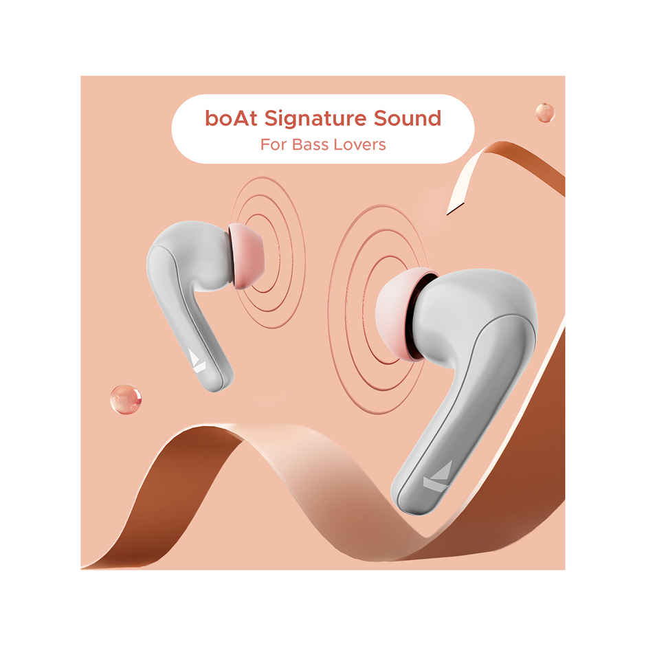 boAt Airdopes 155 w/ 40 hrs Playtime,In-Ear Detection,Quad Mics ENx Tech,ASAP Charge Bluetooth - Hot Rouge