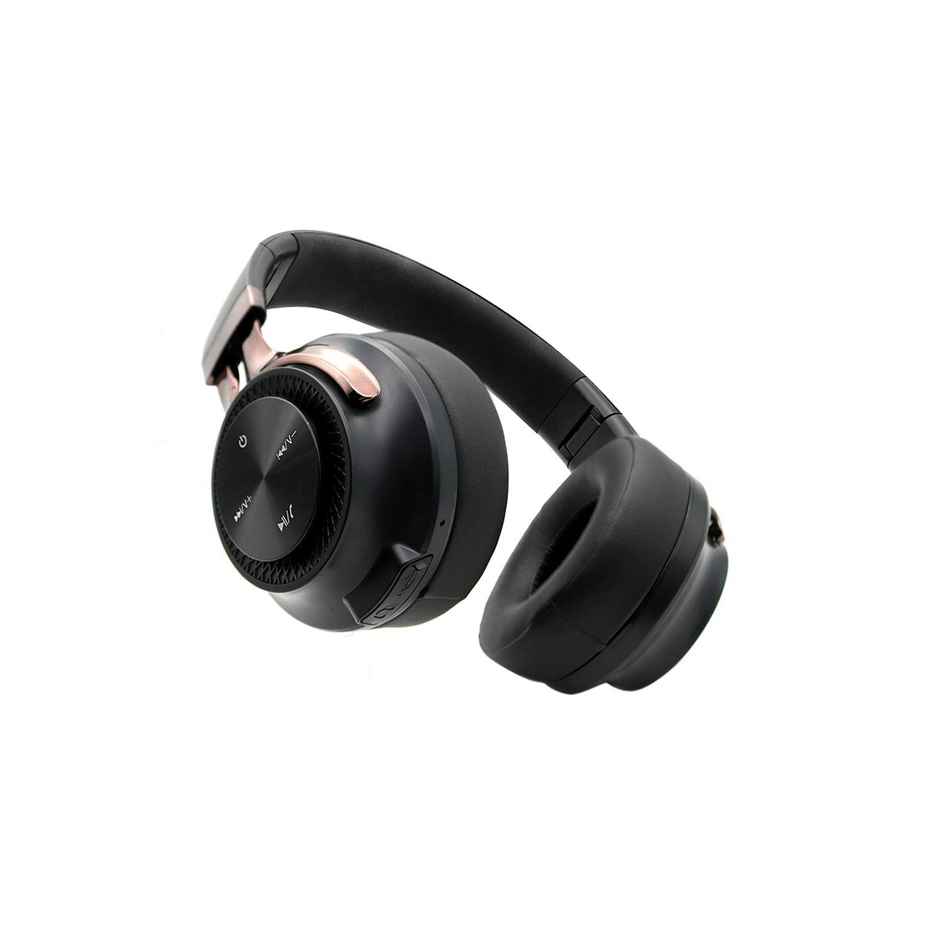 Hammer Bash Over The Ear Wireless Bluetooth Headphones With Mic, Deep Bass ,Bluetooth 5.0 - Black