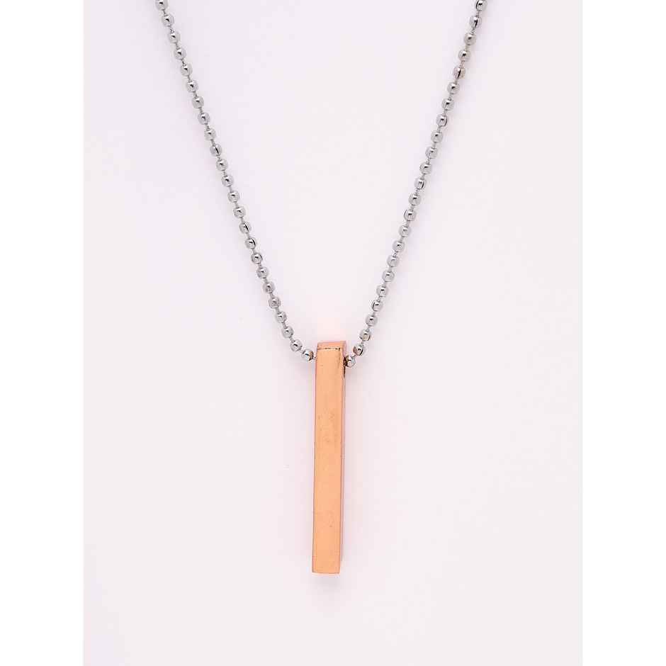 NVR Men's Copper Plated Geomatric Pendent With Chain | NVR2373