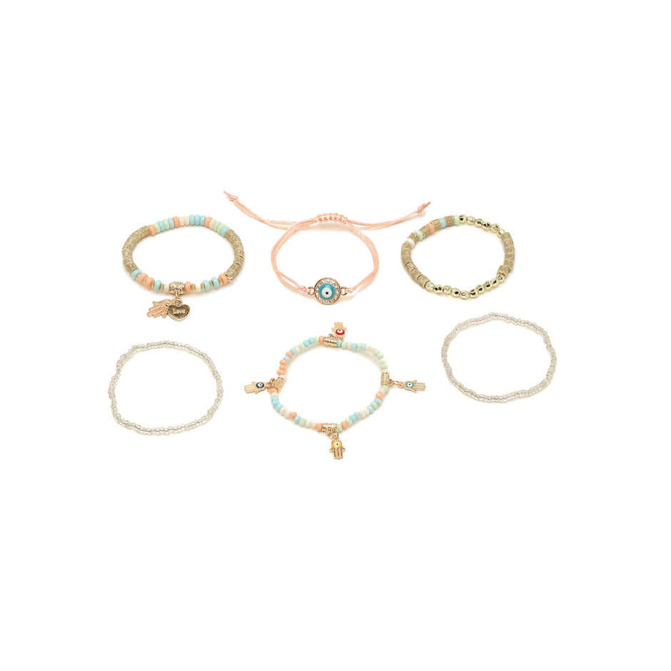 Youbella Jewellery Evil Eye Bracelet For Girls And Women (Multicolor) (Ybbn - 91785)