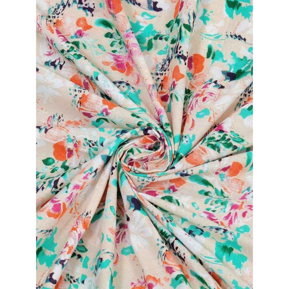 Bombay Dyeing Dream Lover 104 TC 100% Cotton Green Double Size Bedsheet with 2 Pillow Cover